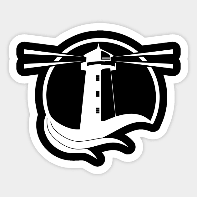 The Real Way Lighthouse in White! Sticker by The Real Way Foundation